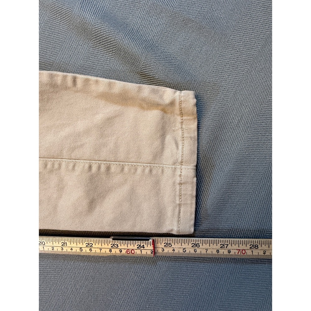 White House Black Market Tan Khaki Cargo Slim Pants Gold Zip Size 10 Utility - Picture 8 of 9